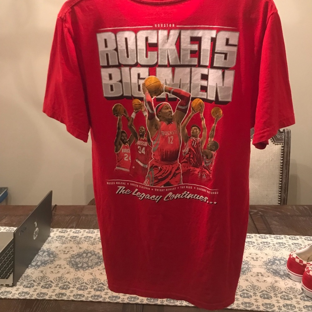 Houston Rockets 🚀 retro starting line up BIG MEN tshirt great condition